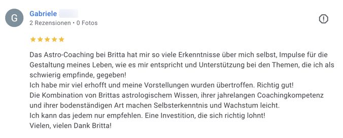 Kundenstimme Gabi_Astrologische Beratung