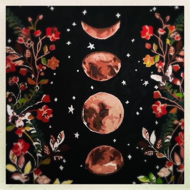 Malen nach Zahlen für Erwachsene, Motiv Mondphasen